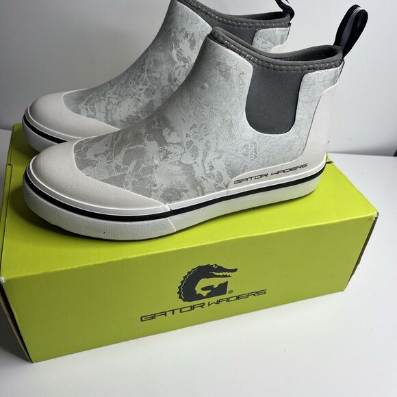 Gator Waders Mens Breakline Rubber Fishing Deck Ankle Boots Ghost Size 9 See Des - Picture 4 of 10